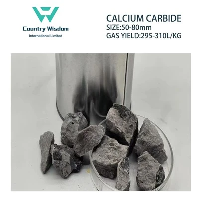 Manifakti carbure kalsyòm Sede gaz 50-80mm 295L-315L/Kg Cac2