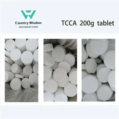 TCCA 200g tablèt klò, tablèt esterilize efervesan ki dissolve vit